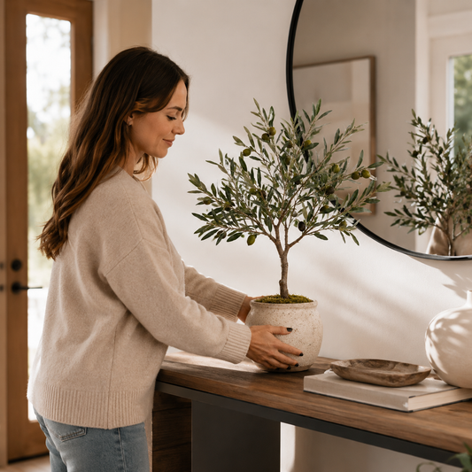 Bring Home Mediterranean Calm Faux Olive Tree