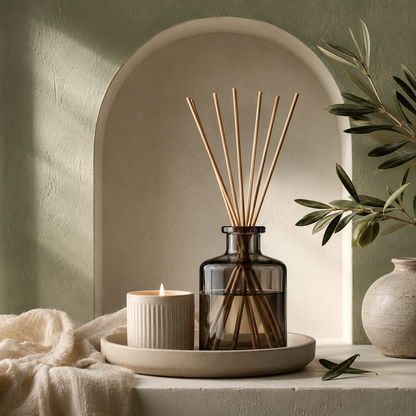 Reed Diffuser & Candle Tray Set