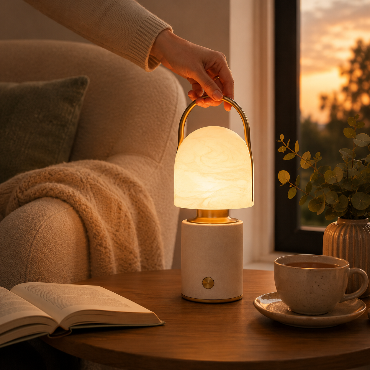 Portable Ambient Table Lamp for Cozy Home Décor
