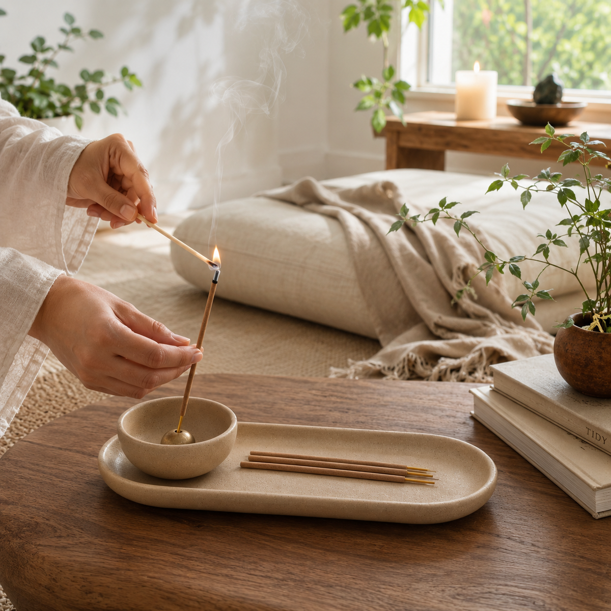 Calm Your Space Incense Holder Tray Set