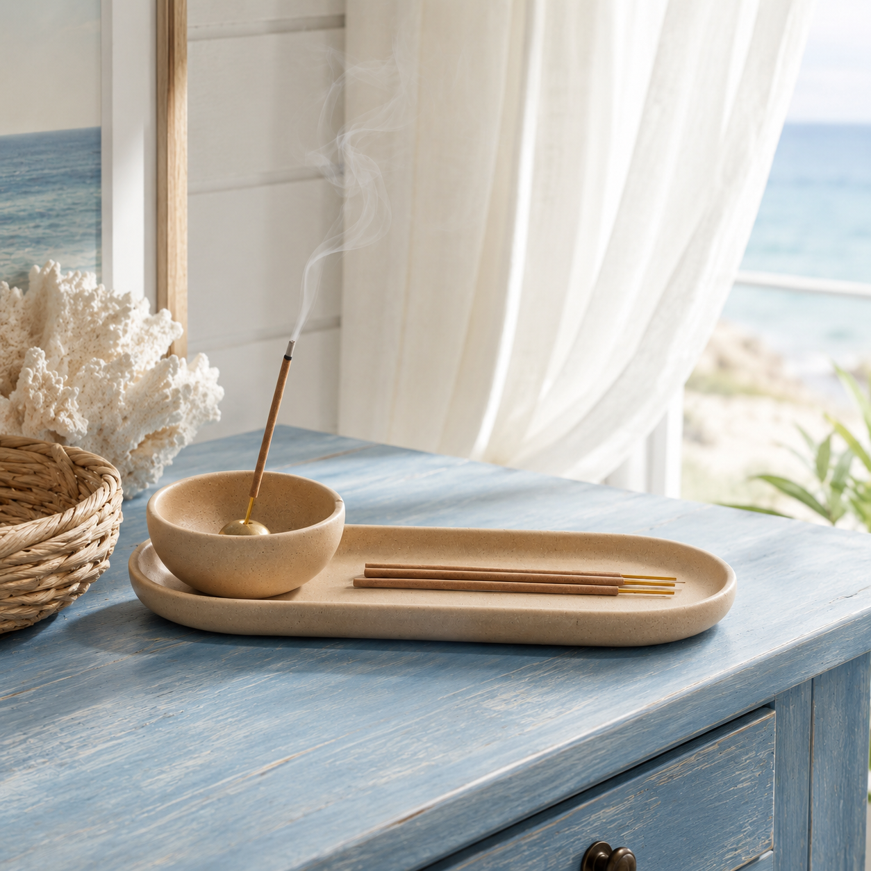Calm Your Space Incense Holder Tray Set