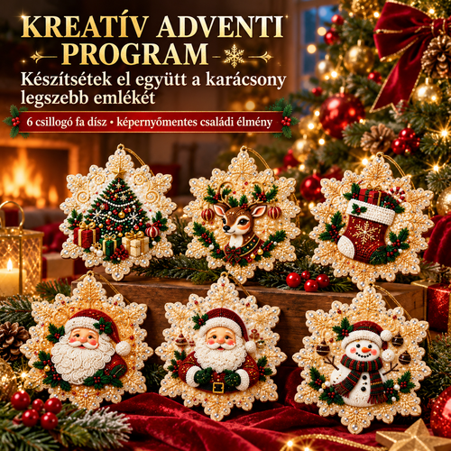 Toaimer®🎄🎅✨ Csillogó karácsonyi DIY díszek – 6 darabos készlet
