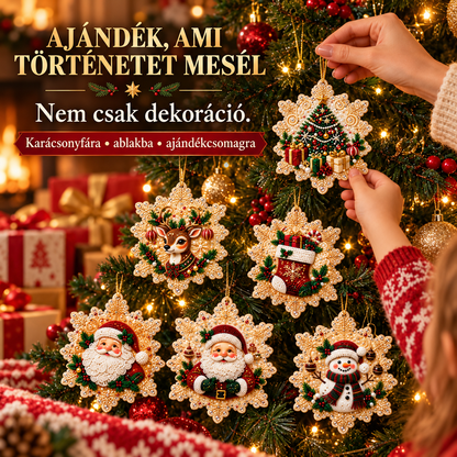 Toaimer®🎄🎅✨ Csillogó karácsonyi DIY díszek – 6 darabos készlet