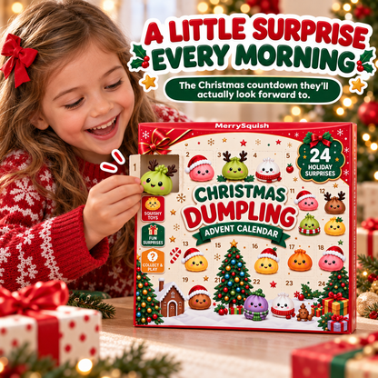🎄 MerrySquish gombóc squishy adventi naptár – 24 puha meglepetés karácsonyig