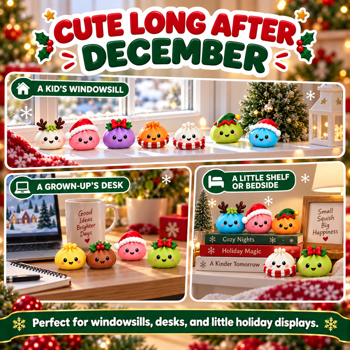 🎄 MerrySquish gombóc squishy adventi naptár – 24 puha meglepetés karácsonyig